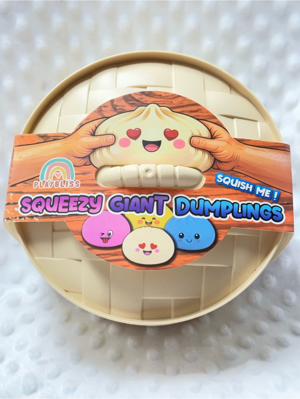 Playbliss Squeezy GIANT EMOJI FACE Dumpling Squishy Sensory Tactile Toy